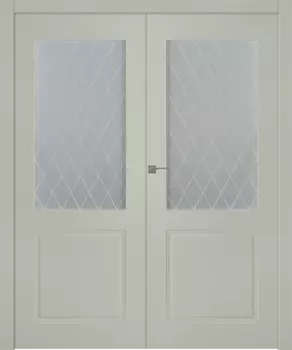 Межкомнатная дверь Кремона 2 Распашная двойная Эмаль белый 2,0х0,9