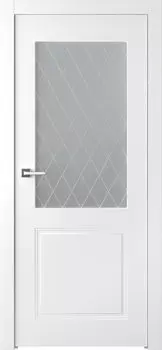 Межкомнатная дверь Кремона 2 Распашная Эмаль светло - серый 2,0х0,9