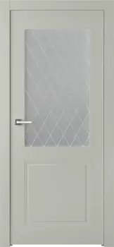 Межкомнатная дверь Кремона 2 Распашная Эмаль светло - серый 2,0х0,9