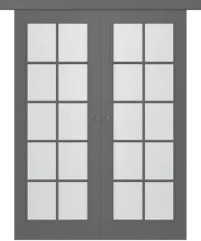 Межкомнатная дверь Ламира 1 Купе двойное Эмаль белый 2,0х0,6