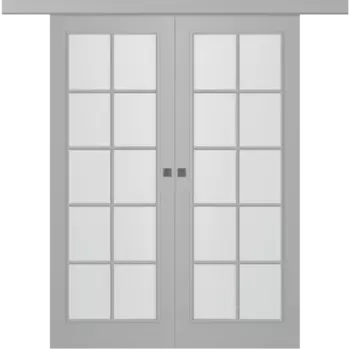 Межкомнатная дверь Ламира 1 Купе двойное Эмаль белый 2,0х0,6