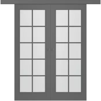 Межкомнатная дверь Ламира 1 Купе двойное Эмаль белый 2,0х0,6