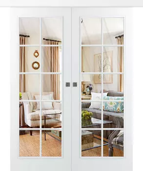 Межкомнатная дверь Ламира 1 Купе двойное Эмаль заказной 2,0х0,8