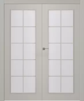 Межкомнатная дверь Ламира 1 Купе двойное Эмаль белый 2,0х0,6