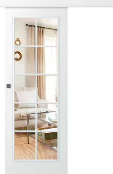 Межкомнатная дверь Ламира 1 Купе Эмаль белый 2,0х0,6