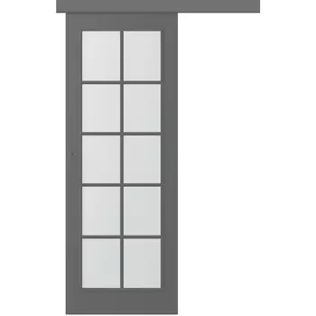 Межкомнатная дверь Ламира 1 Купе Эмаль графит 2,0х0,6