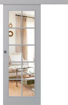 Межкомнатная дверь Ламира 1 Купе Эмаль светло - серый нестандарт