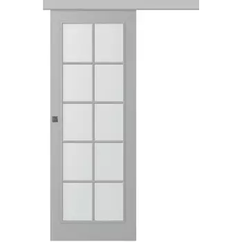 Межкомнатная дверь Ламира 1 Купе Эмаль светло - серый 2,0х0,9
