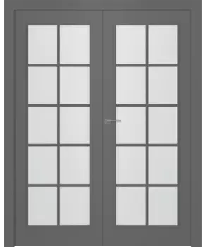 Межкомнатная дверь Ламира 1 Распашная двойная Эмаль белый 2,0х0,8