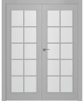 Межкомнатная дверь Ламира 1 Распашная двойная Эмаль белый 2,0х0,8