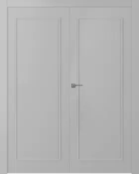 Межкомнатная дверь Ламира 1 Распашная двойная Эмаль белый 2,0х0,9