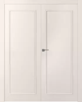 Межкомнатная дверь Ламира 1 Распашная двойная Эмаль белый 2,0х0,9