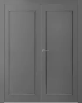 Межкомнатная дверь Ламира 1 Распашная двойная Эмаль белый 2,0х0,9