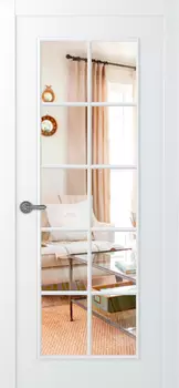 Межкомнатная дверь Ламира 1 Распашная Эмаль белый 2,0х0,9