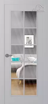 Межкомнатная дверь Ламира 1 Распашная Эмаль светло - серый 2,0х0,7