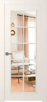 Межкомнатная дверь Ламира 1 Распашная Эмаль жемчуг нестандарт