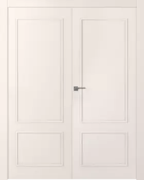 Межкомнатная дверь Ламира 2 Распашная двойная Эмаль белый 2,0х0,8