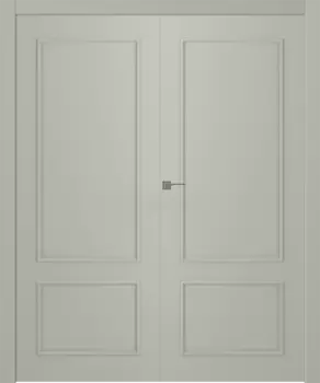 Межкомнатная дверь Ламира 2 Распашная двойная Эмаль белый 2,0х0,8