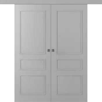 Межкомнатная дверь Ламира 3 Купе двойное Эмаль белый 2,0х0,8