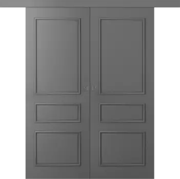 Межкомнатная дверь Ламира 3 Купе двойное Эмаль белый 2,0х0,8