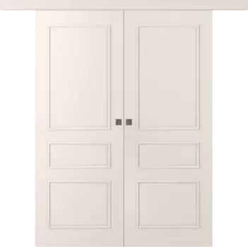 Межкомнатная дверь Ламира 3 Купе двойное Эмаль белый 2,0х0,8