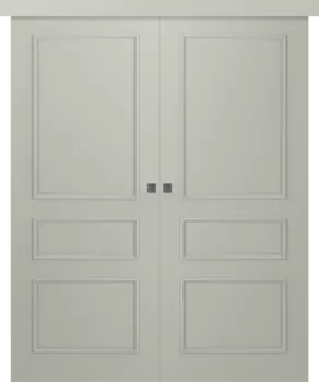 Межкомнатная дверь Ламира 3 Купе двойное Эмаль белый 2,0х0,8