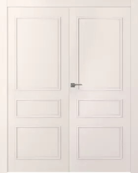 Межкомнатная дверь Ламира 3 Распашная двойная Эмаль белый 2,0х0,8