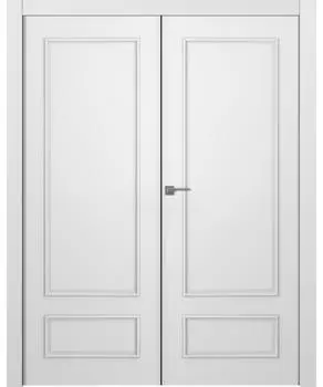 Межкомнатная дверь Ламира 5 Двойная Эмаль белый 2,0х0,8