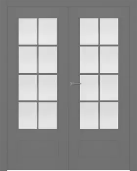 Межкомнатная дверь Ламира 5 Распашная двойная Эмаль белый 2,0х0,6