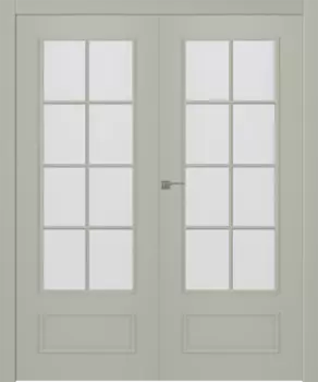 Межкомнатная дверь Ламира 5 Распашная двойная Эмаль шёлк 2,0х0,8