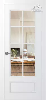 Межкомнатная дверь Ламира 5 Распашная Эмаль белый 2,0х0,9