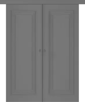 Межкомнатная дверь Палаццо 1 Купе двойное Эмаль белый 2,0х0,8