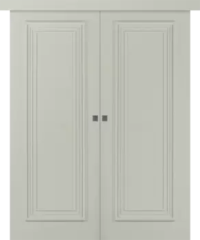 Межкомнатная дверь Палаццо 1 Купе двойное Эмаль белый 2,0х0,8