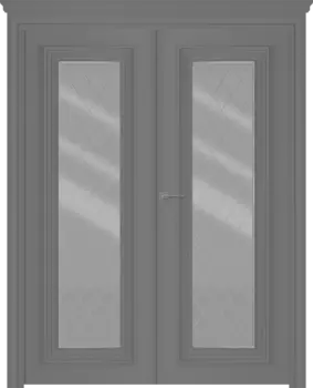 Межкомнатная дверь Палаццо 1 Распашная двойная Эмаль белый 2,0х0,6