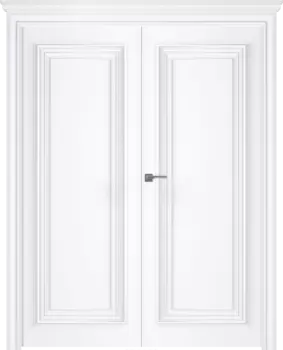 Межкомнатная дверь Палаццо 1 Распашная двойная Эмаль белый 2,0х0,6