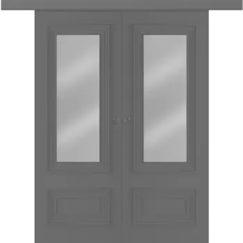 Межкомнатная дверь Палаццо 2 Купе двойное Эмаль белый 2,0х0,7