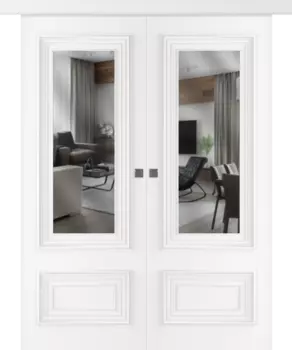 Межкомнатная дверь Палаццо 2 Купе двойное Эмаль заказной нестандарт