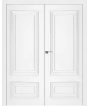 Межкомнатная дверь Палаццо 2 Распашная двойная Эмаль белый 2,0х0,6