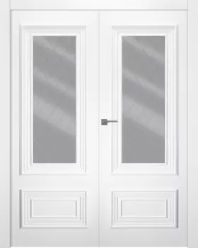 Межкомнатная дверь Палаццо 2 Распашная двойная Эмаль белый 2,0х0,6