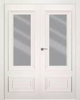 Межкомнатная дверь Палаццо 2 Распашная двойная Эмаль белый 2,0х0,7