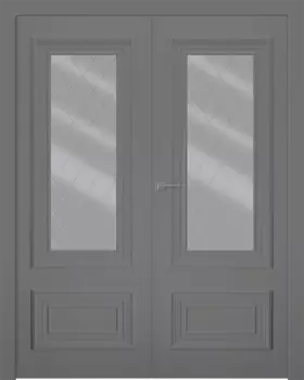 Межкомнатная дверь Палаццо 2 Распашная двойная Эмаль белый 2,0х0,7