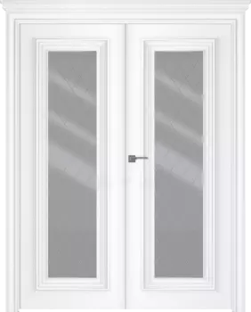 Межкомнатная дверь Палаццо 2 Распашная двойная Эмаль белый 2,0х0,7