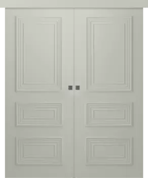 Межкомнатная дверь Палаццо 3/1 Купе двойное Эмаль белый 2,0х0,6