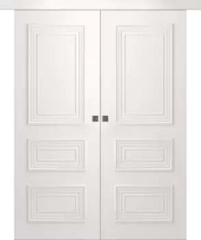 Межкомнатная дверь Палаццо 3/1 Купе двойное Эмаль белый 2,0х0,6