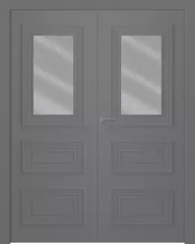 Межкомнатная дверь Палаццо 3/1 Распашная двойная Эмаль белый 2,0х0,8