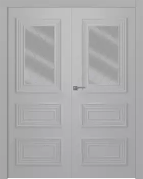 Межкомнатная дверь Палаццо 3/1 Распашная двойная Эмаль белый 2,0х0,8