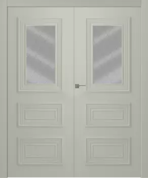 Межкомнатная дверь Палаццо 3/1 Распашная двойная Эмаль белый 2,0х0,8
