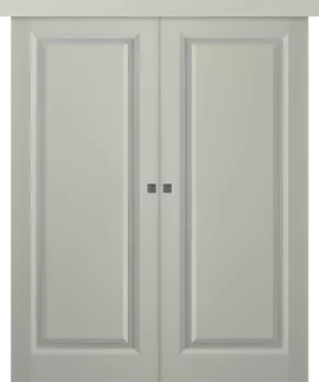 Межкомнатная дверь Платинум 1 Купе двойное Эмаль белый 2,0х0,6
