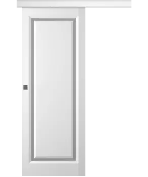 Межкомнатная дверь Платинум 1 Купе Эмаль белый 2,0х0,6