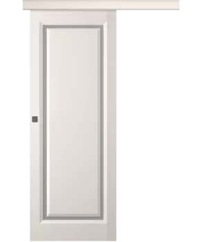 Межкомнатная дверь Платинум 1 Купе Эмаль белый 2,0х0,6